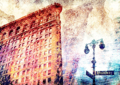 Abstract Flatiron building NYC