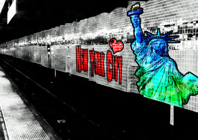 NYC graffiti metrostation